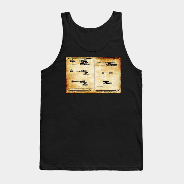 Warship Recognition Enemy Silhouettes Tank Top by Starbase79